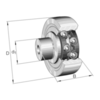Stud type track roller double row Crowned Ball bearing With sealing Series: ZL52..-DRS